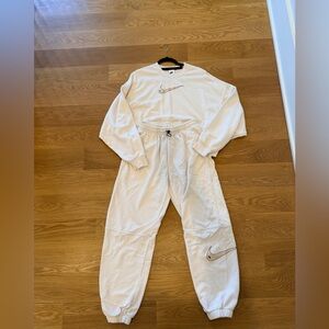 Nike Women's Cream Tracksuit Set